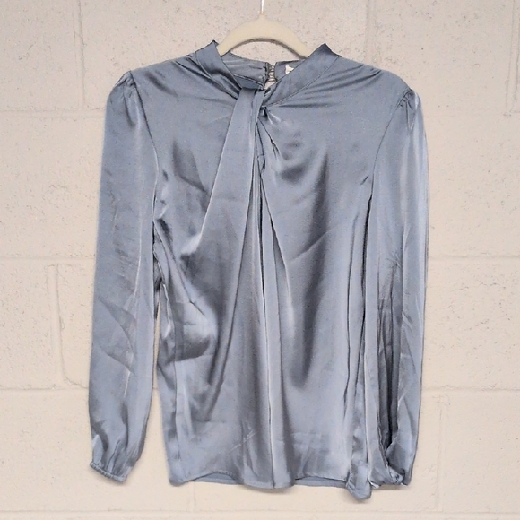 GRACE KARIN Women's Casual Long Sleeve Bowknot Silky Blouse, Size Small, NWT - Picture 2 of 6